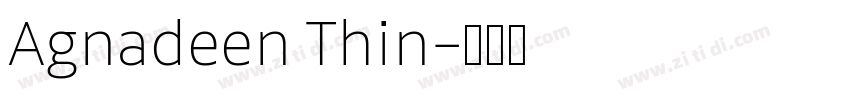 Agnadeen Thin字体转换